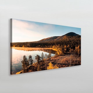 Foto 4 | Cuadro Decorativo Lago Y Montañas Paisaje Moderno Elegante