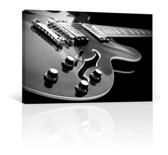 Foto 2 | Cuadro Decorativo Musica Canvas Guitarra Electrica Clasica Color Blanco Y Negro