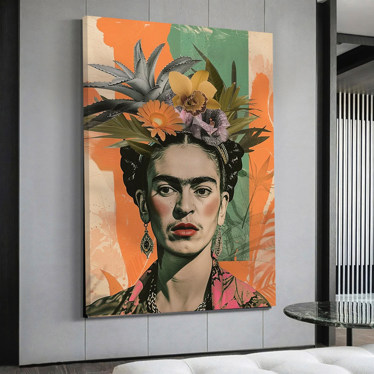Mega Cuadro Canvas Grueso Moderno Frida Kahlo Mexico  140x90