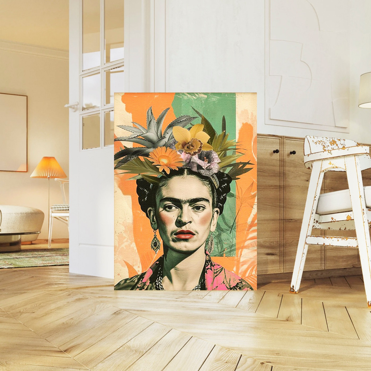 Foto 3 pulgar | Mega Cuadro Canvas Grueso Moderno Frida Kahlo Mexico  140x90