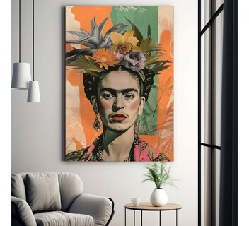 Foto 4 | Mega Cuadro Canvas Grueso Moderno Frida Kahlo Mexico 140x90