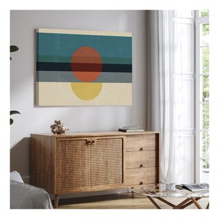Foto 2 | Cuadro Bauhaus Sun Horizont Canvas Moderno Geometric 60x80cm
