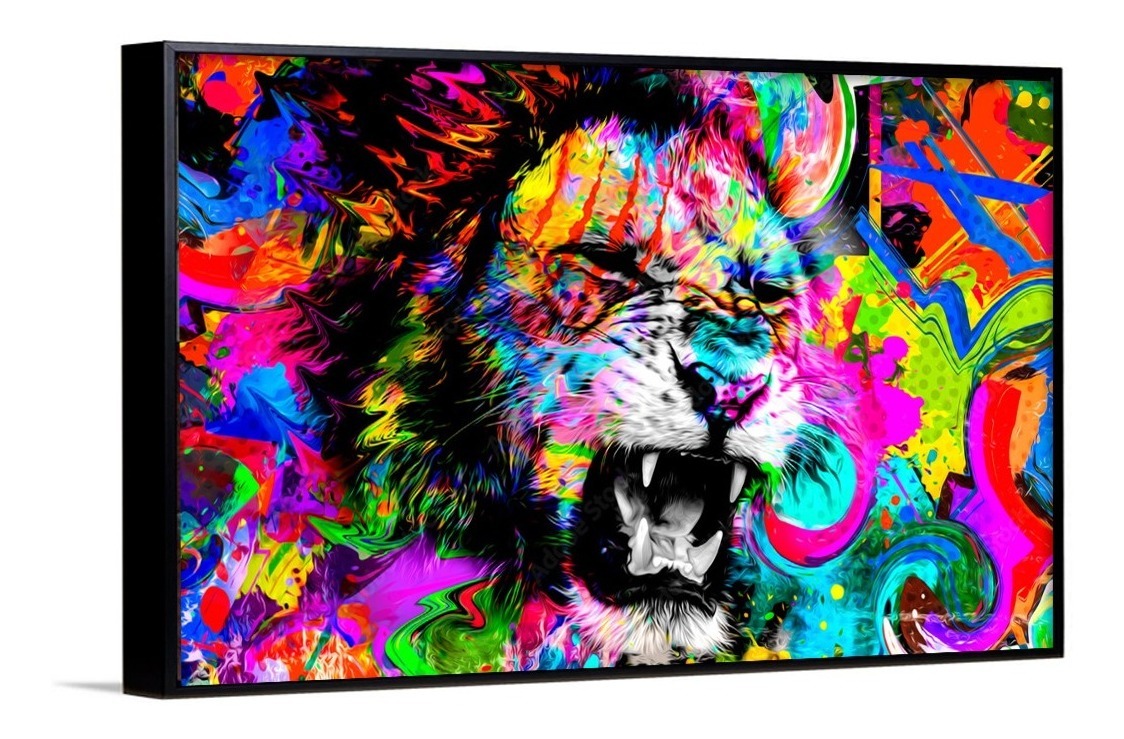 Foto 3 pulgar | Cuadros Decorativos Abstracto Moderno Animales Colores 4k