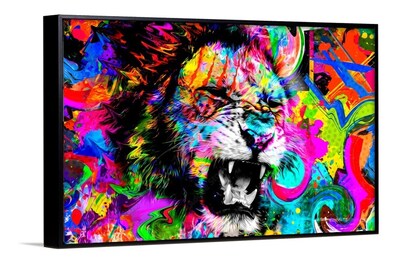 Foto 2 | Cuadros Decorativos Abstracto Moderno Animales Colores 4k