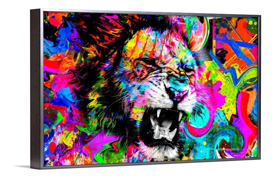 Foto 5 pulgar | Cuadros Decorativos Abstracto Moderno Animales Colores 4k