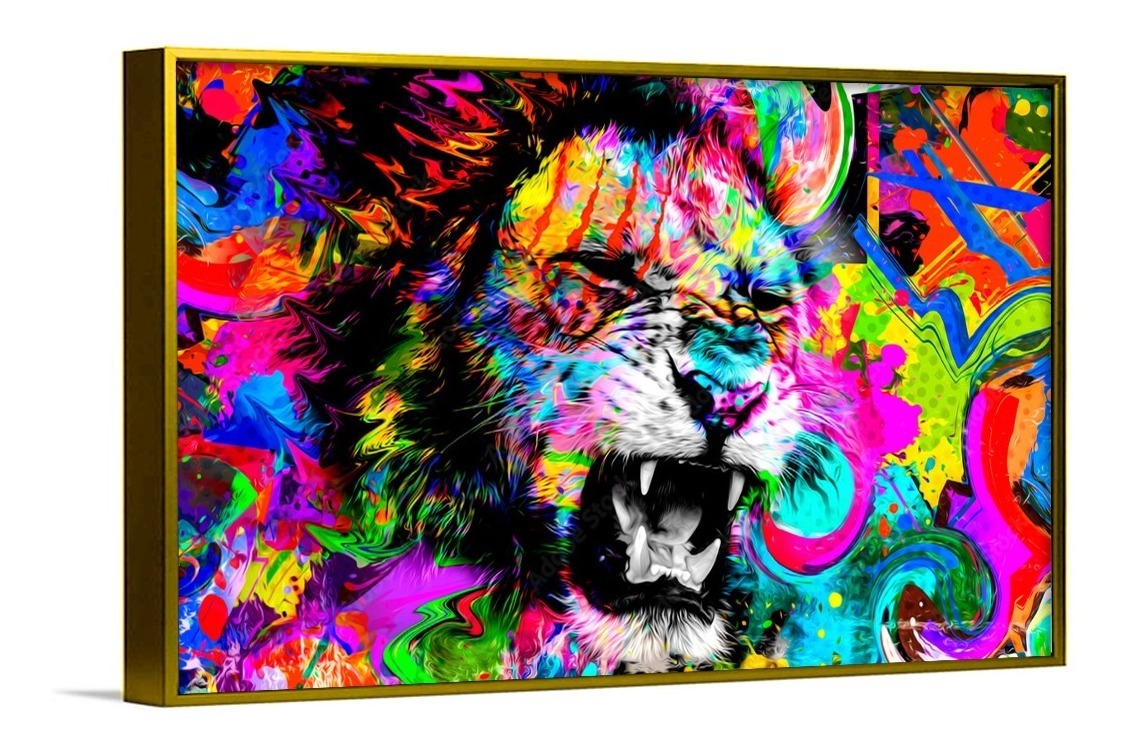 Foto 5 | Cuadros Decorativos Abstracto Moderno Animales Colores 4k