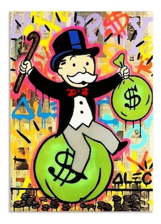 Foto 1 | Cuadros Alec Monopoly En Canvas Graffiti Art Urban Modernos Color Alec Monopoly Pop Art