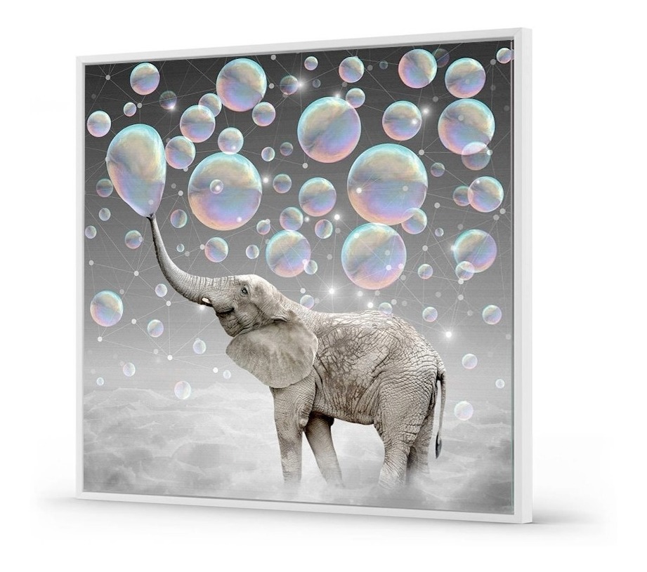 Foto 4 pulgar | Cuadro Elefante Colores Moderno En Lienzo Canvas Envío Grati