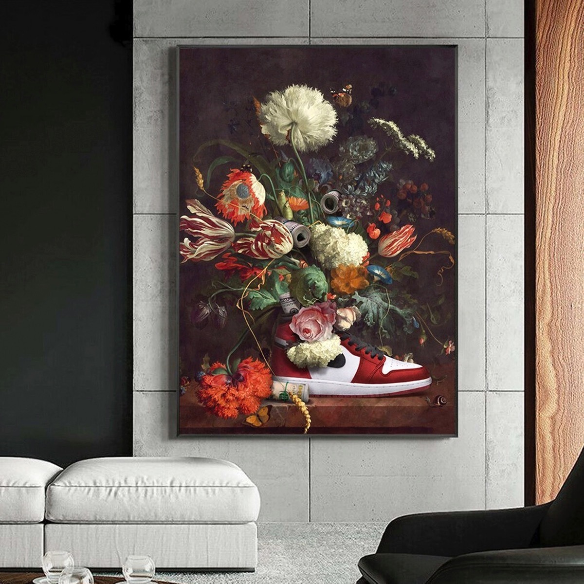 Foto 4 pulgar | Tenis Nike Sneakers Flora Cuadros Canvas Hd 130x90 Premium