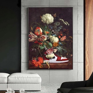Foto 3 | Tenis Nike Sneakers Flora Cuadros Canvas Hd 130x90 Premium