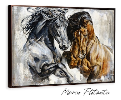 Foto 4 | Cuadros De Caballos Elegantes En Canvas Grueso Galería