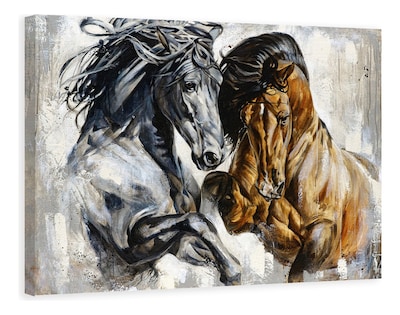 Foto 5 | Cuadros De Caballos Elegantes En Canvas Grueso Galería