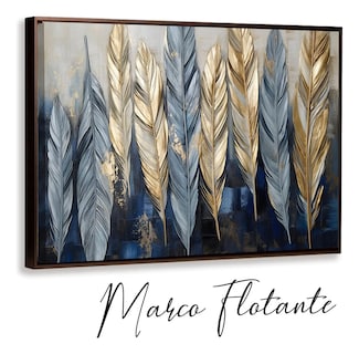 Foto 3 | Cuadro Canvas Plumas Abstracto Dorado Boho Sala Hd 110x70