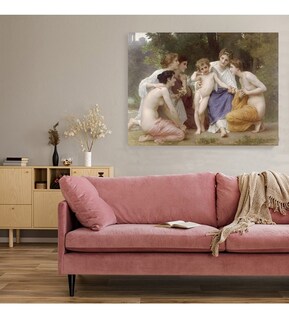 Foto 2 | Cuadros Canvas Arte Bouguereau Ángeles Modelos Con Marco