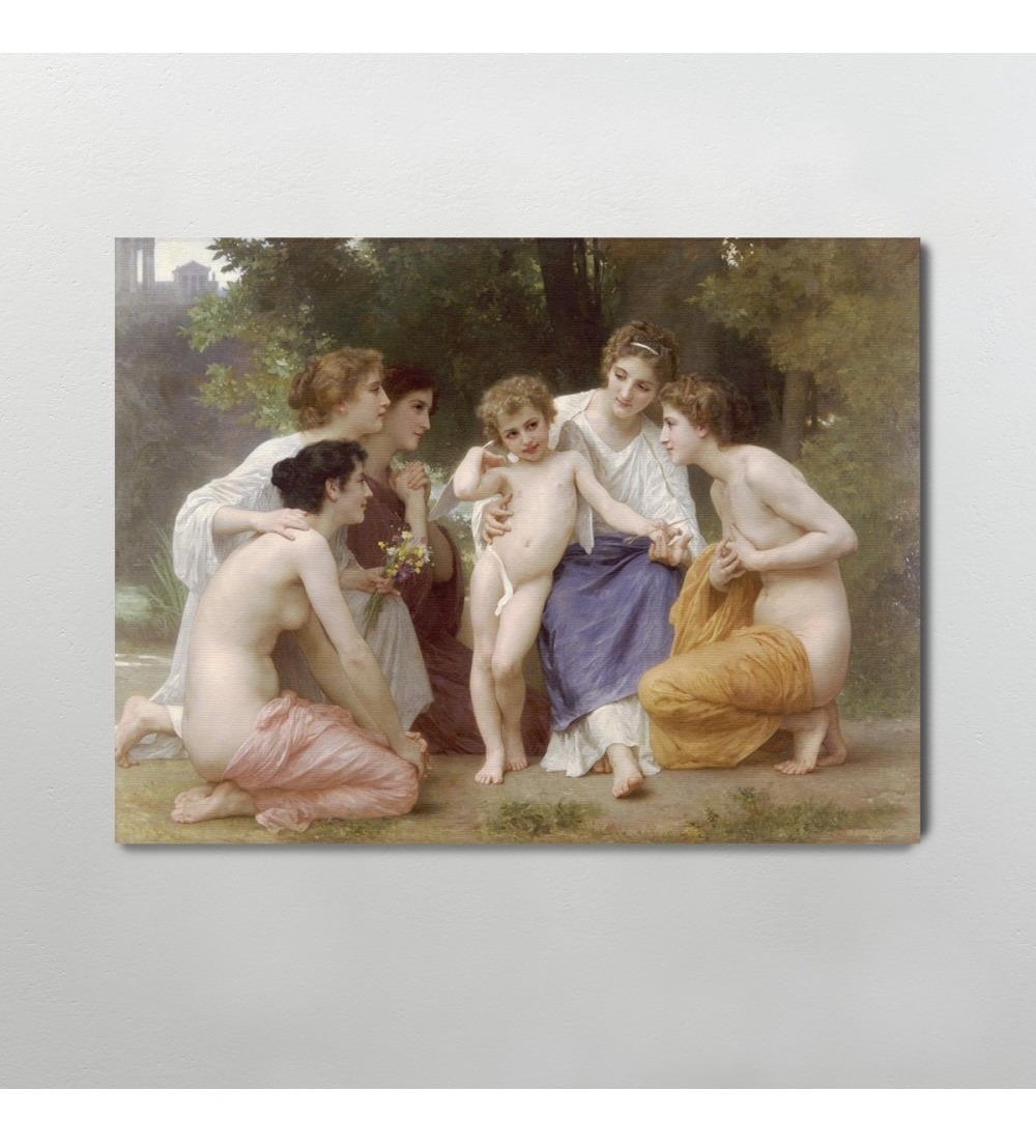 Foto 4 pulgar | Cuadros Canvas Arte Bouguereau Ángeles Modelos Con Marco