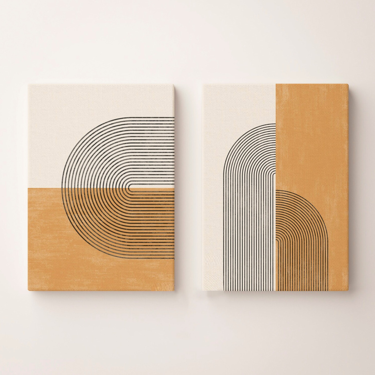 Cuadros Bauhaus Amarillo Boho Geometrico Minimalist Canvas