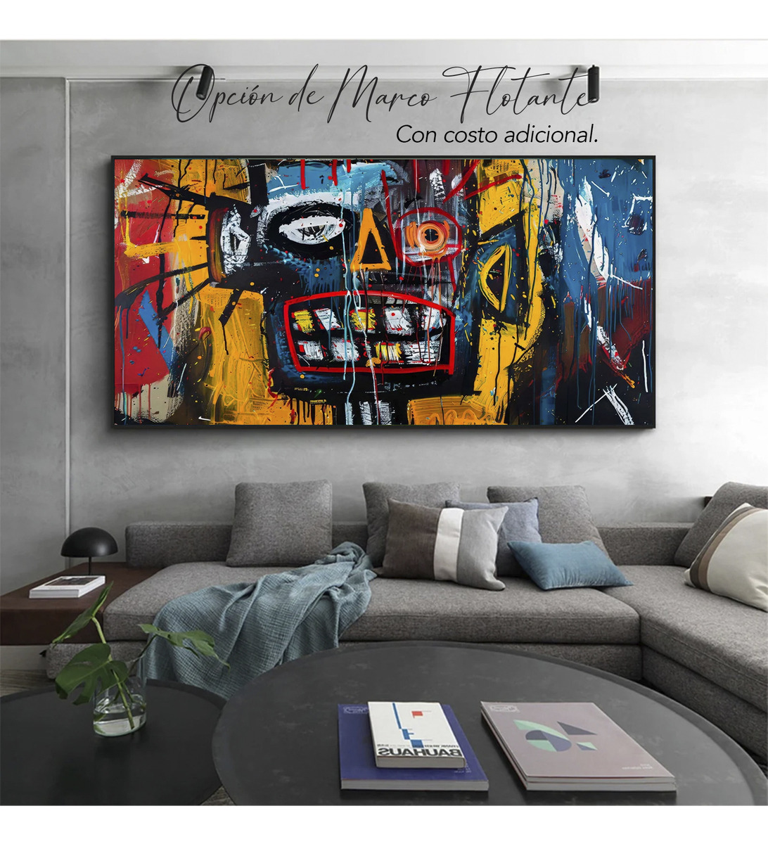 Foto 4 | Cuadro Canvas Grafitti Abstracto Basquiat Arte Urbano 100x60