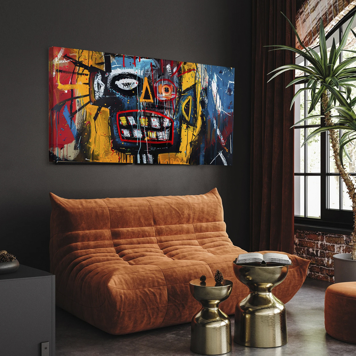 Foto 5 | Cuadro Canvas Grafitti Abstracto Basquiat Arte Urbano 100x60