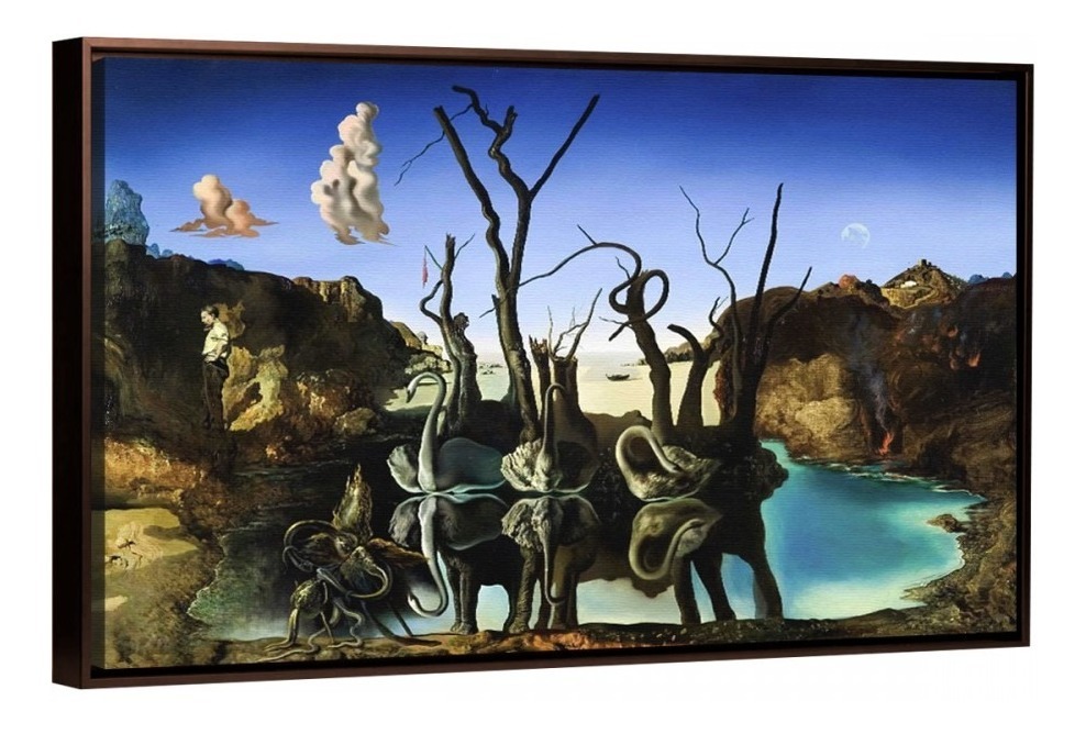 Foto 4 pulgar | Cuadro Arte En Canvas De Dalí Calidad De Museo Con Marco