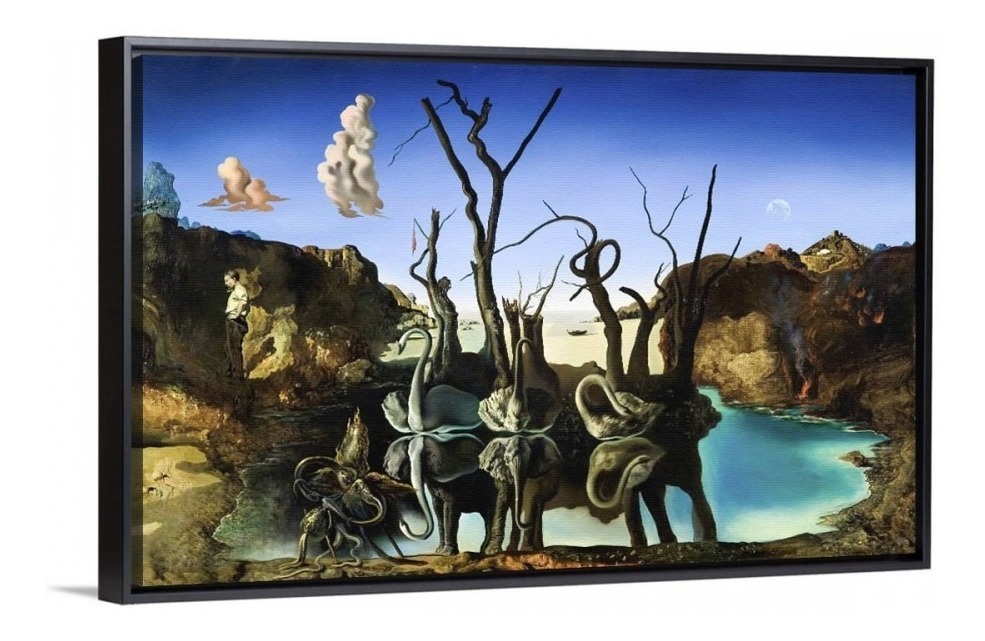 Foto 5 pulgar | Cuadro Arte En Canvas De Dalí Calidad De Museo Con Marco