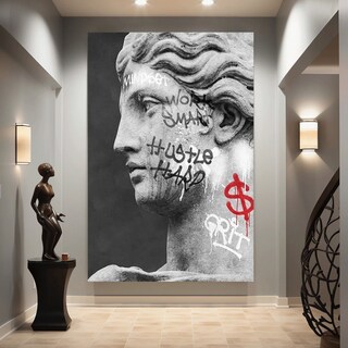 Foto 3 | Cuadros Decorativos Estatuas Griegas Graffiti David Zeus