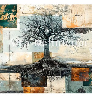 Foto 2 | Cuadro Árbol Dorado Flores Blancas Hd Canvas Grueso 110x70cm