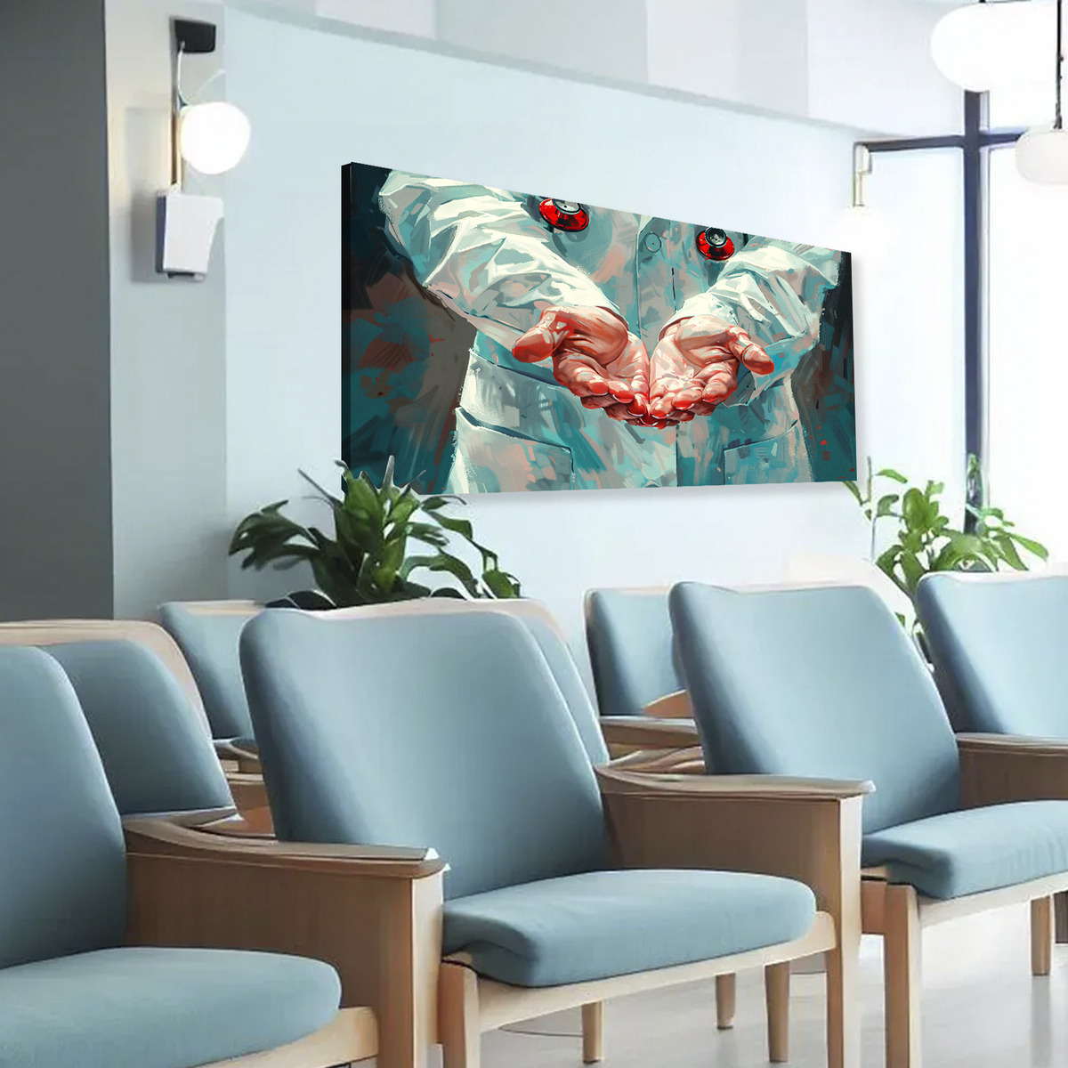 Cuadro Decorativo Consultorio Medico Doctor Confianza 100x55