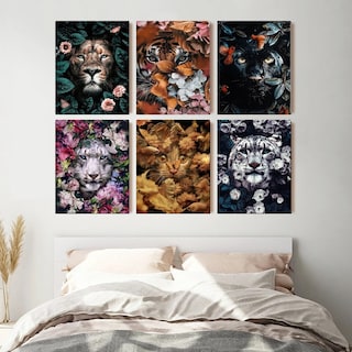 Foto 1 | Cuadros Decorativos Animales Flores Modernos Varios Canvas