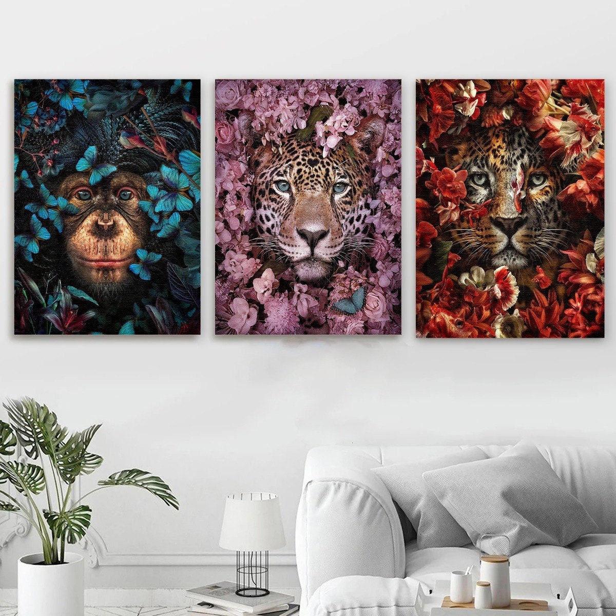 Foto 6 pulgar | Cuadros Decorativos Animales Flores Modernos Varios Canvas