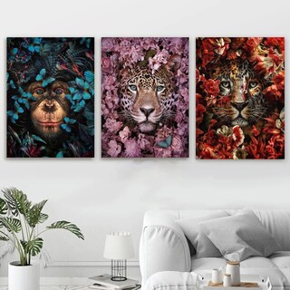 Foto 5 | Cuadros Decorativos Animales Flores Modernos Varios Canvas