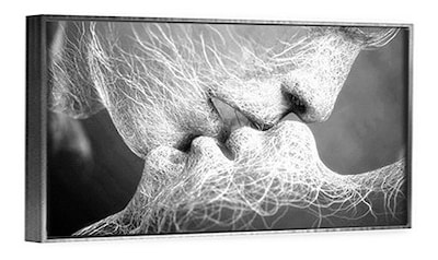 Foto 5 | Cuadro Decorativo Moderno Minimalista Beso Abstracto Canvas