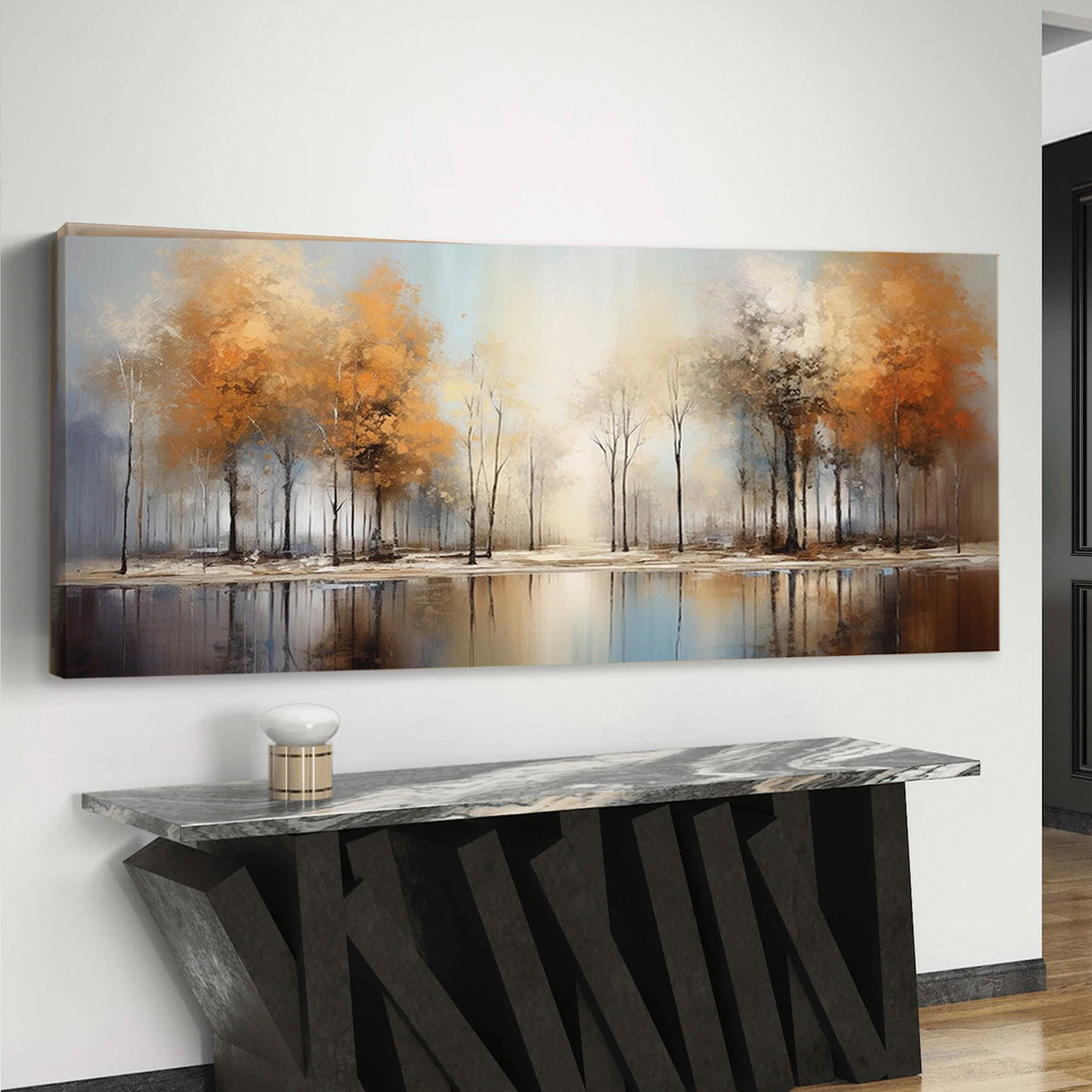Foto 3 | Cuadro Elegante Arboles Paisaje Abstracto En Canvas Grueso