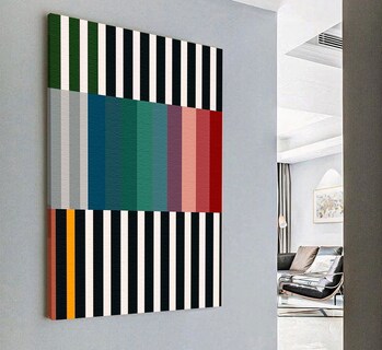 Foto 3 | Cuadros Canvas Abstracto Geometrico Aesthetic Color Pop