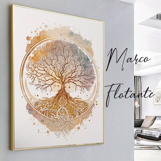 Foto 4 | Cuadros Para Sala Estilo Oleo De Colores Modernos En Canvas Color Arbol Multicolor Armazón Madera