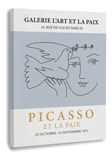 Foto 1 | Cuadros Picasso Abstractos Minimalista Modernos Canvas Museo Color Paloma Paz Armazón Bastidor De Madera