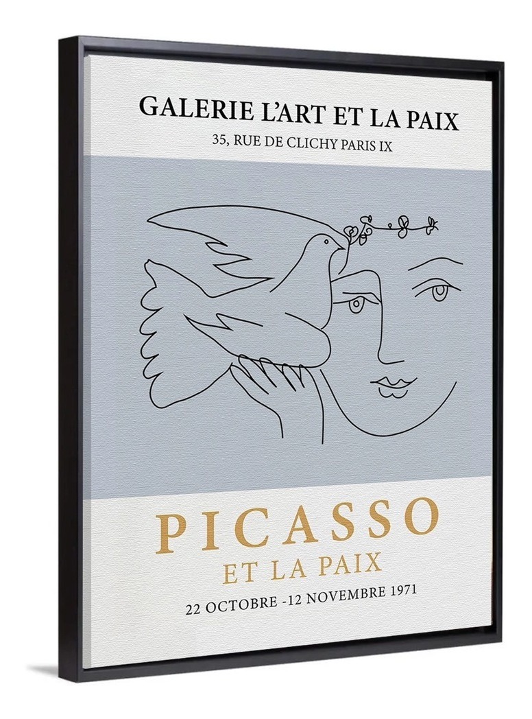 Foto 5 | Cuadros Picasso Abstractos Minimalista Modernos Canvas Museo Color Paloma Paz Armazón Bastidor De Madera