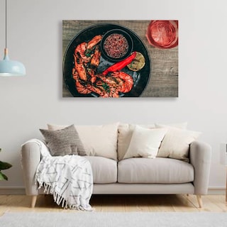 Foto 1 | Cuadro Decorativo Marisquería Restaurante Canvas 80x120cm