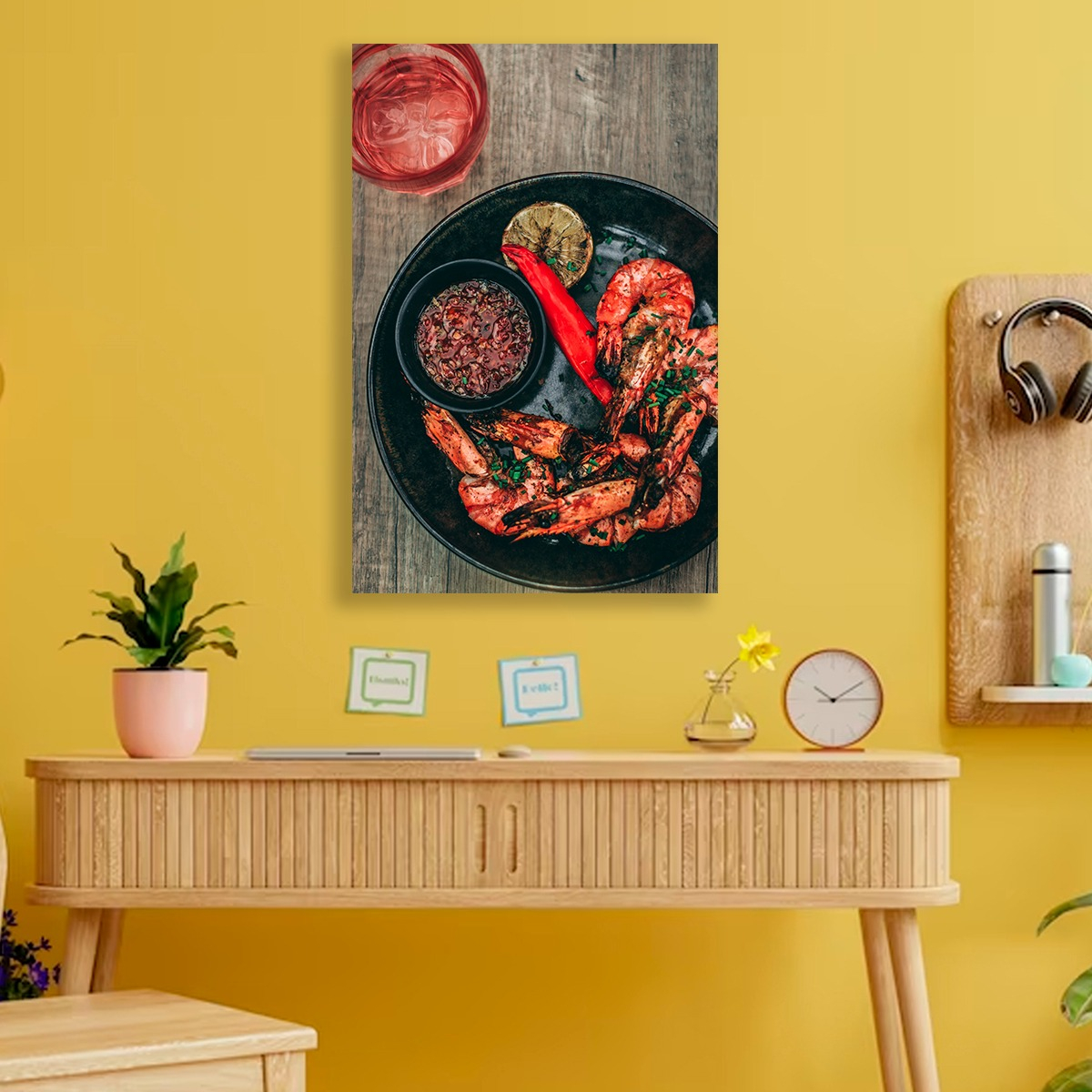 Foto 4 pulgar | Cuadro Decorativo Marisquería Restaurante Canvas 80x120cm