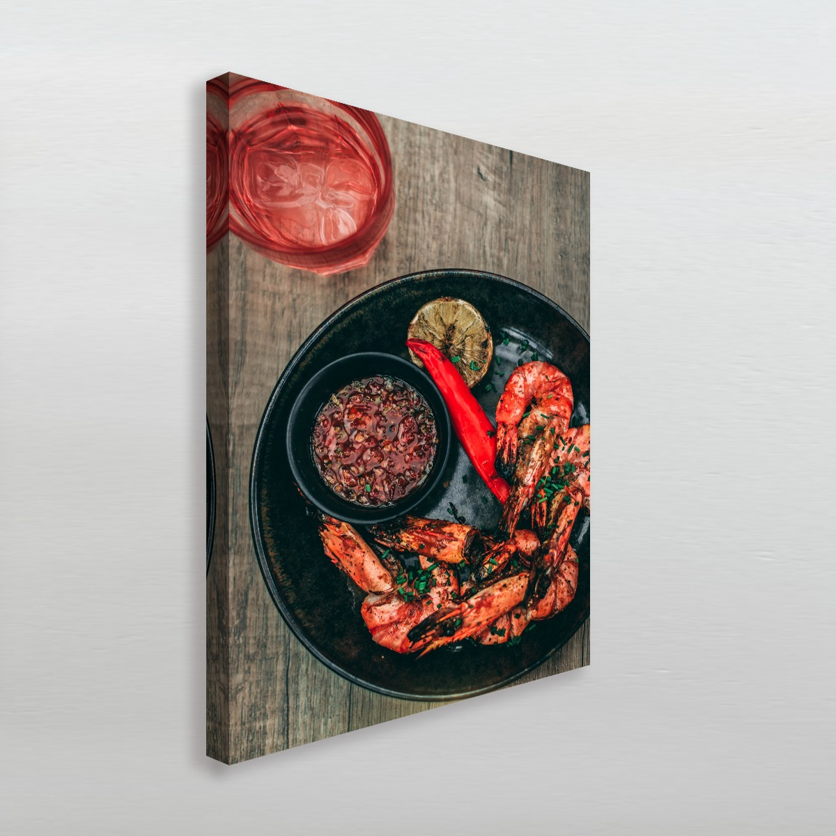 Foto 5 pulgar | Cuadro Decorativo Marisquería Restaurante Canvas 80x120cm