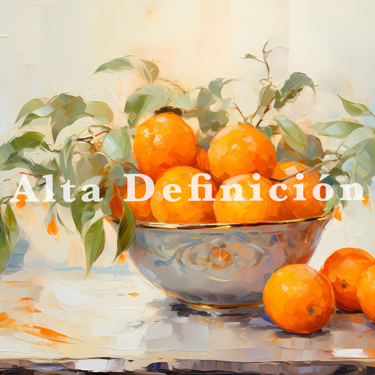Foto 4 pulgar | Cuadro Limones Naranjas Canvas Estilo Galería 90x60cm.