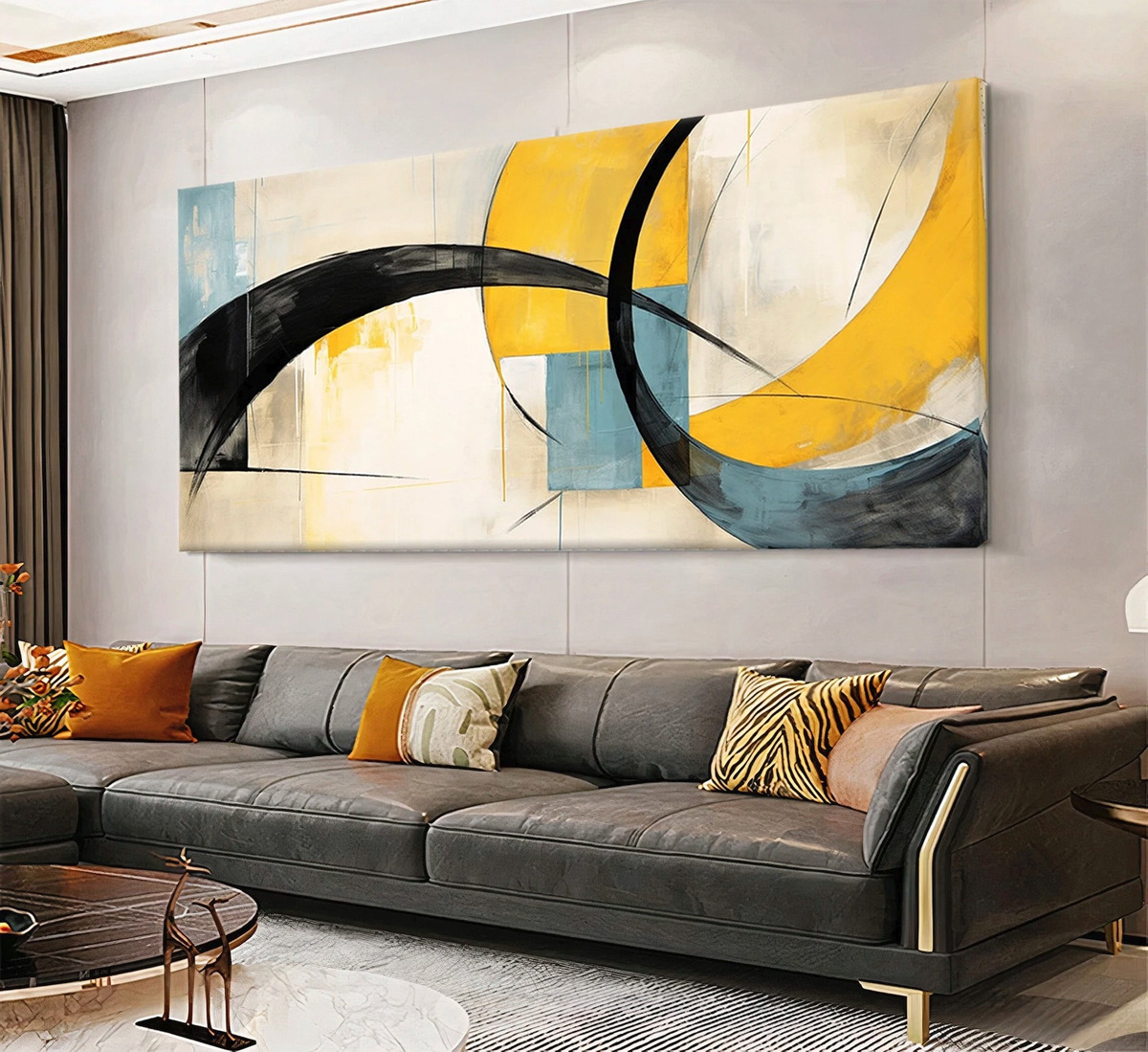 Cuadro Decorativo Moderno Canvas De Algodón Abstracto Hd No Sintetico Tintas Ecológicas Listo Para Colgar Opcion Marco