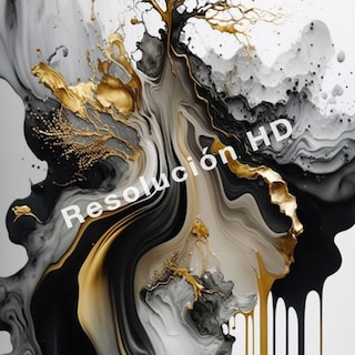 Foto 3 | Cuadro Abstracto Dorado Negro Elegante Sala Canvas 4k 60x90