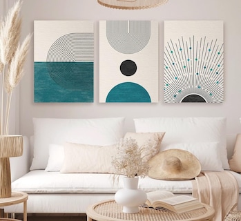 Foto 2 | Cuadros Decorativos Modernos Minimalist Lineal Canvas Grueso