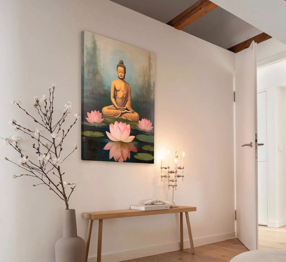 Foto 5 | Cuadro Buda Pintura Moderno Decorativo En Lienzo Canvas Algodón No Sintetico Tipo Oleo Color Nirvana
