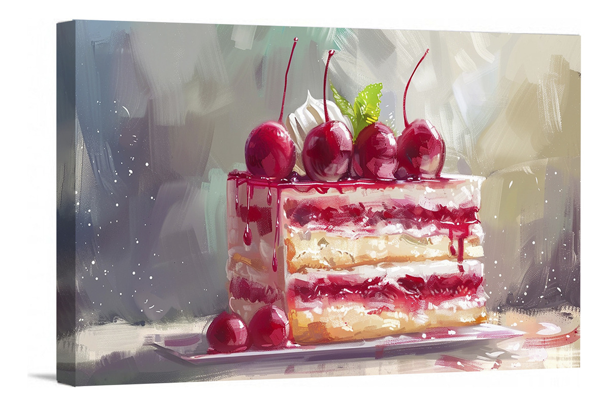 Cuadro Canvas Decorativo Para Pasterleia Panaderia Pasteles