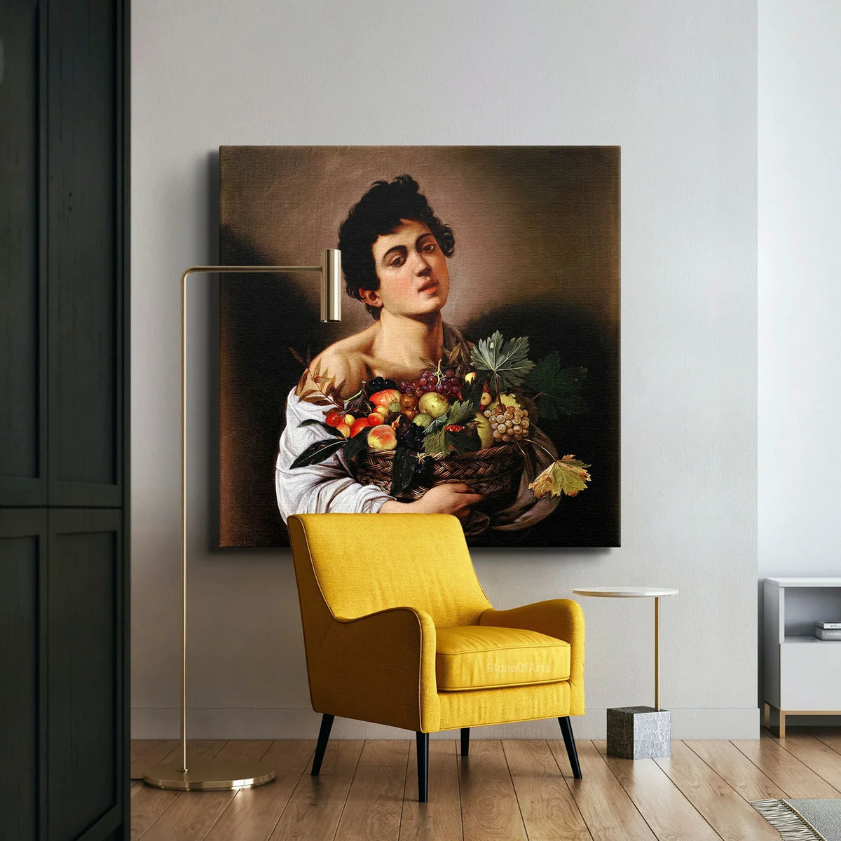 Cuadros Arte Caravaggio Canvas Estilo Galería 90x90 Cm