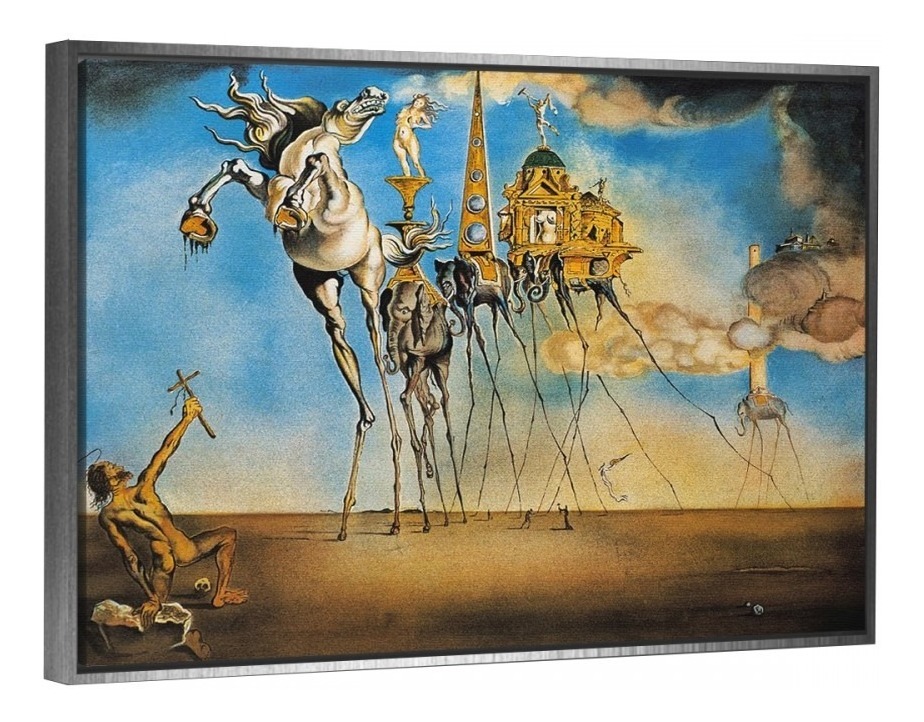 Foto 4 pulgar | Cuadro Arte En Canvas De Dalí Calidad De Museo Con Marco