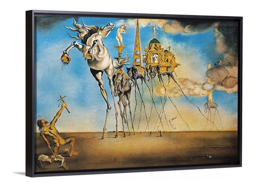 Foto 5 pulgar | Cuadro Arte En Canvas De Dalí Calidad De Museo Con Marco