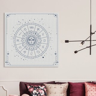 Foto 1 | Cuadro Lienzo Canvas Signos Zodiacales Zodiaco Sol Boho Hd Color Blanco/azul