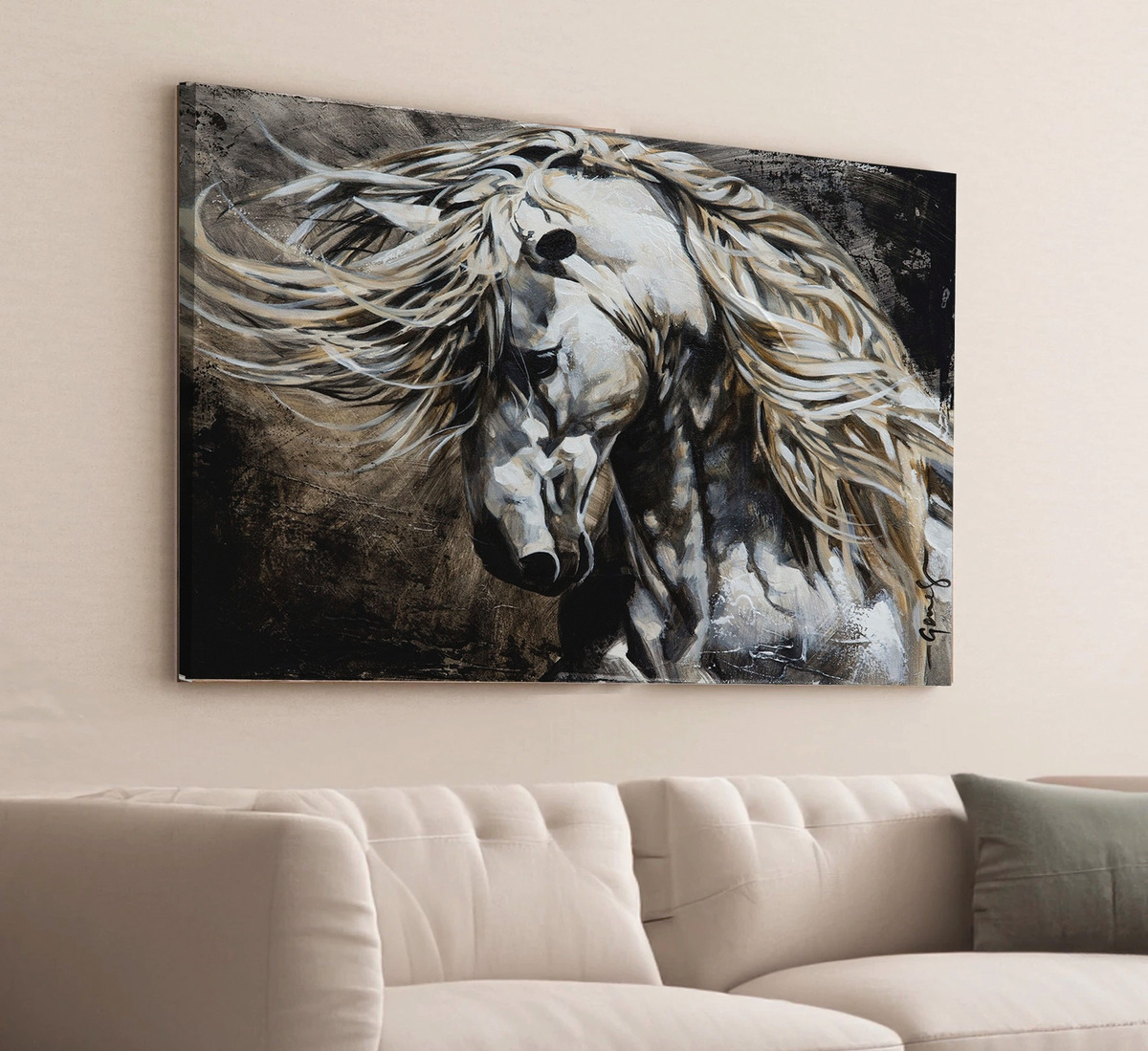 Cuadros De Caballos Elegantes En Canvas Grueso Galería